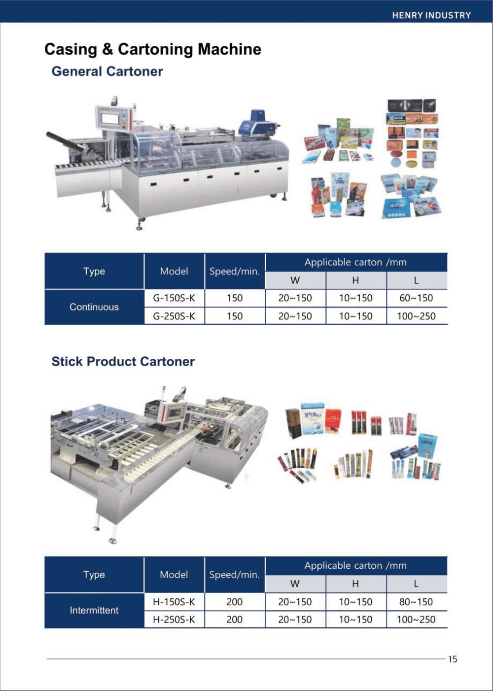 Casing and Cartoning Machine